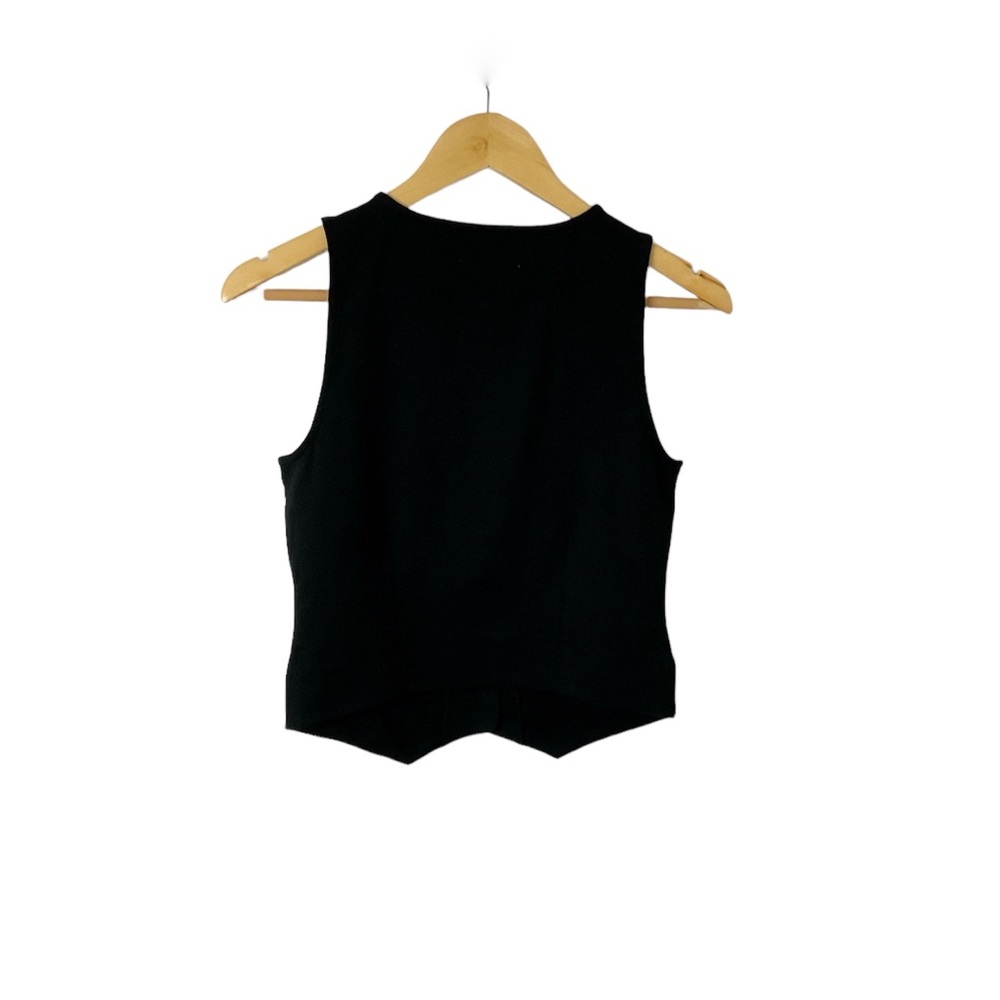 Madewell Black Jersey Knit Button Front Vest Size XXS New - Picture 5 of 5